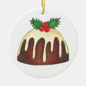 Sugar Plum Pudding kerstfeestdag dessert Keramisch Ornament (Voorkant)