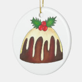 Sugar Plum Pudding kerstfeestdag dessert Keramisch Ornament (Links)