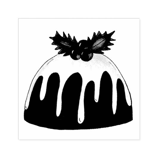 Sugar Plum Pudding kerstfeestdag Stamp Rubberstempel (Afrduk)