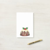 Sugar Plum Pudding Kerstmis Foodie Post-its Post-it® Notes (Op bureau)