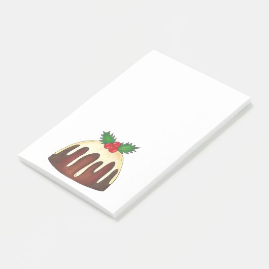 Sugar Plum Pudding Kerstmis Foodie Post-its Post-it® Notes (Schuin)