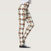 Sugar Plum Pudding Kerstvakantie Brits eten Leggings (Rechts)