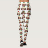 Sugar Plum Pudding Kerstvakantie Brits eten Leggings (Achterkant)