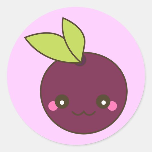 Sugar Plum Ronde Sticker (Voorkant)