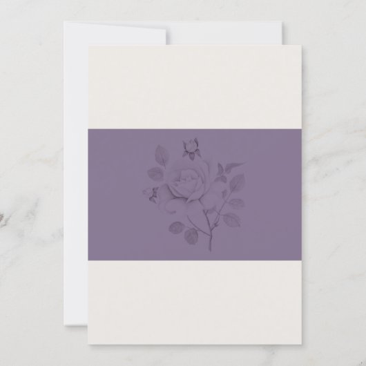 Sugar Plum Roos Modern Script Wedding Kaart (Achterkant)