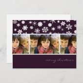 Sugar Plum Snowflakes :: Kerstfoto Briefkaart (Voorkant / Achterkant)