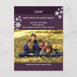 Sugar Plum Snowflakes :: Kerstfoto Briefkaart
