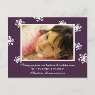 Sugar Plum Snowflakes :: Kerstfoto Briefkaart