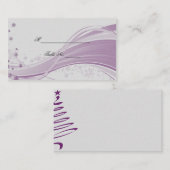 Sugar Plum Tree Sneeuwvlokken Trouwplaats Kaarten Plaatskaartje (Voorkant / Achterkant)