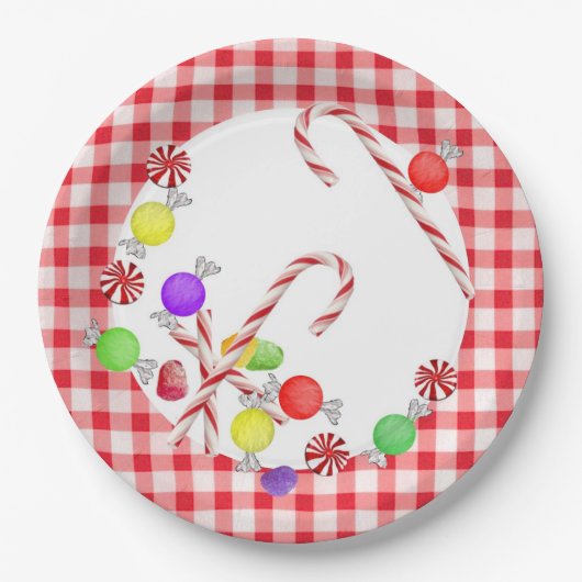 Sugar Plums Holiday Papieren Bordje (Voorkant)