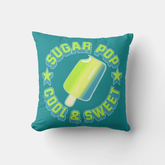 Sugar Pop Cartoon Ice Cream Reversible Kussen (Voorkant)