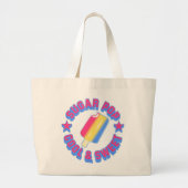 Sugar Pop strandtas Grote Tote Bag (Voorkant)
