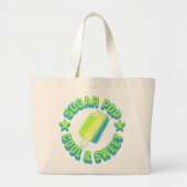 Sugar Pop strandtas Grote Tote Bag (Voorkant)