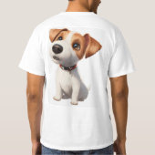 "Sugar Pup Bliss: Schattig Dog Sticker T-shirt" T-shirt (Achterkant)