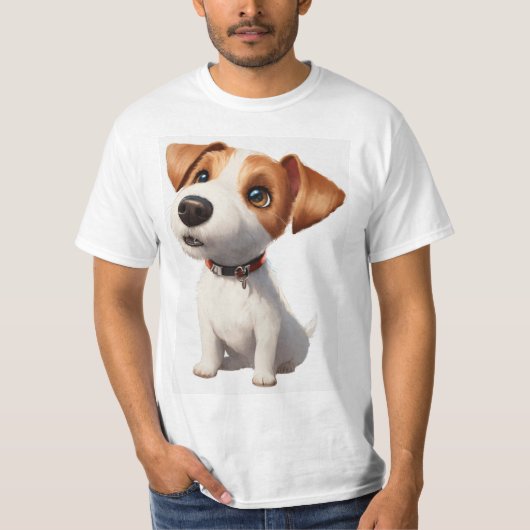"Sugar Pup Bliss: Schattig Dog Sticker T-shirt" T-shirt (Voorkant)