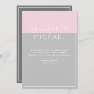 Sugar roze Gray Moderne Weddenschap Kaart