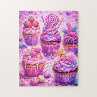 Sugar Rush Dreams: Candy Cupcake Delight Legpuzzel