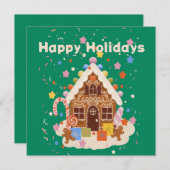 Sugar Rush: Een Gingbread Droom Feestdagenkaart (Voorkant / Achterkant)