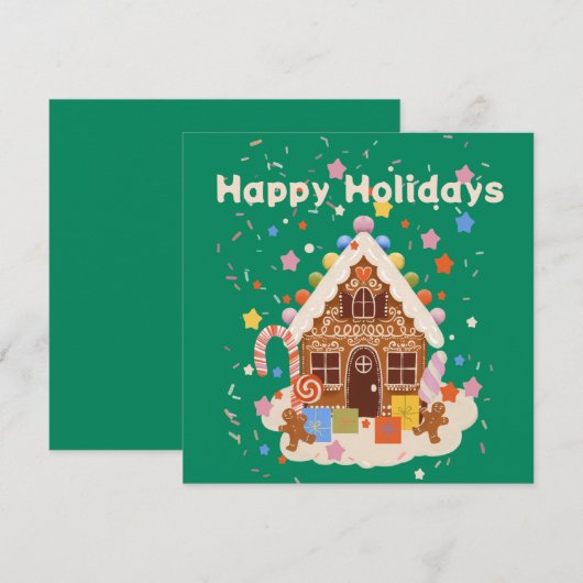 Sugar Rush: Een Gingbread Droom Feestdagenkaart (Voorkant / Achterkant)