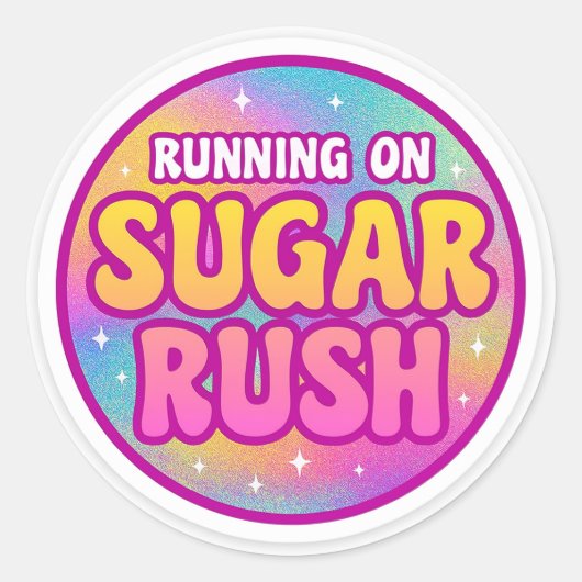 Sugar Rush Round Sticker (Voorkant)