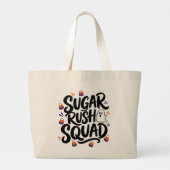 Sugar Rush Squad Halloween Snoepmais Grote Tote Bag (Achterkant)