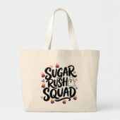 Sugar Rush Squad Halloween Snoepmais Grote Tote Bag (Voorkant)
