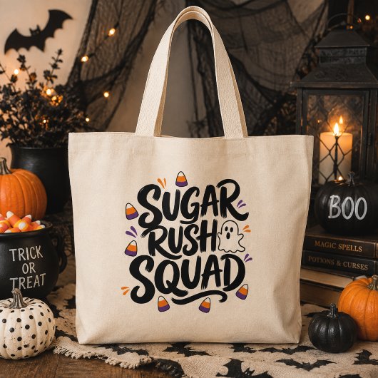 Sugar Rush Squad Halloween Snoepmais Grote Tote Bag