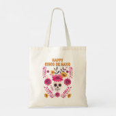 Sugar schedel Mexicaanse bloemen gelukkig Cinco de Tote Bag (Achterkant)