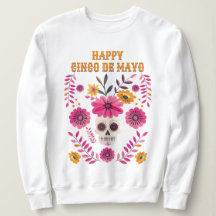 Sugar schedel Mexicaanse bloemen gelukkig Cinco de