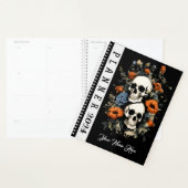 Sugar Sculls Zwart 2024 Bloemen Jaar Maandelijks Planner (Display)