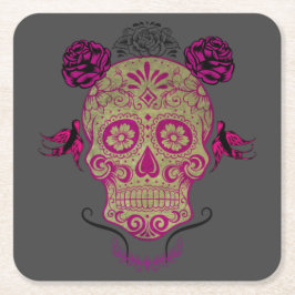 Sugar Skull 1.0 Kartonnen Onderzetters