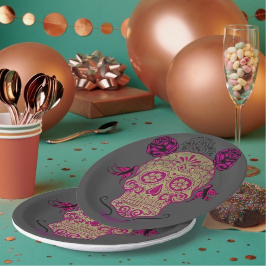 Sugar Skull 1.0 Papieren Bordje (Multi)