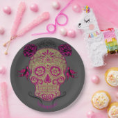 Sugar Skull 1.0 Papieren Bordje (Feest)