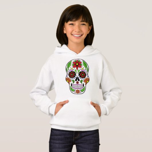 Sugar Skull aangepaste tekst kleding (Voorkant volledig)