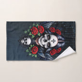Sugar Skull Angel met Rozen. Bad Handdoek (Handdoek)