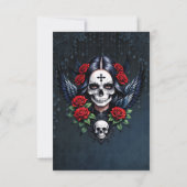 Sugar Skull Angel met Rozen. Bedankkaart (Achterkant)
