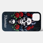 Sugar Skull Angel met Rozen. Case-Mate iPhone Case (Achterkant (horizontaal))