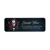 Sugar Skull Angel met Rozen. Etiket (Voorkant)