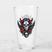Sugar Skull Angel met Rozen. Glas (Achterkant)