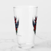 Sugar Skull Angel met Rozen. Glas (Links)