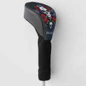 Sugar Skull Angel met Rozen. Golfheadcover (Schuin)