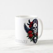 Sugar Skull Angel met Rozen. Koffiemok (Voorkant rechts)
