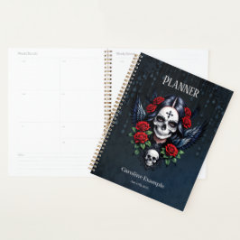 Sugar Skull Angel met Rozen. Planner