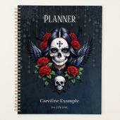 Sugar Skull Angel met Rozen. Planner (Voorkant)