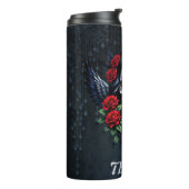 Sugar Skull Angel met Rozen. Thermosbeker (Gedraaid links)