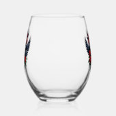 Sugar Skull Angel met Rozen. Wijnglas Zonder Voet (Rechts)