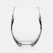 Sugar Skull Angel met Rozen. Wijnglas Zonder Voet (Links)