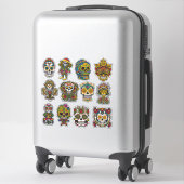 Sugar Skull Art 12 Stuk Folk Art Pack Sticker (Koffer)
