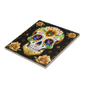 Sugar Skull Art - Artistiek Erfgoed Tegeltje (Zijkant)