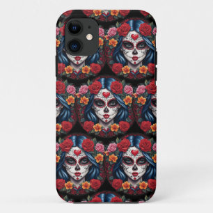 Sugar Skull Art - Artistiek hiernamaals Case-Mate iPhone Case